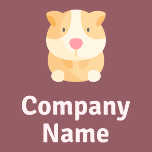 Hamster logo on a Rose Taupe background - Tiere & Haustiere