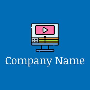 Video edition logo on a Cerulean background - Entreprise & Consultant