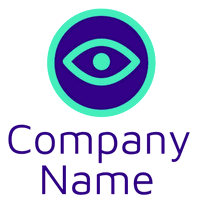 Logotipo de ojo verde y azul en círculo - Fotograpía