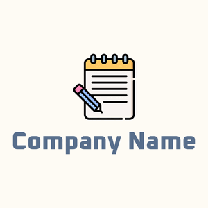 Pencil logo on a Floral White background - Abstrakt