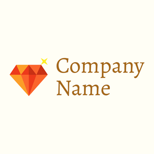 Burnt Orange Diamond on a Ivory background - Mode & Schoonheid