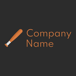 Raw Sienna Baseball bat on a Nero background - Sport