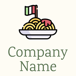 Pasta logo on a Floral White background - Alimentos & Bebidas