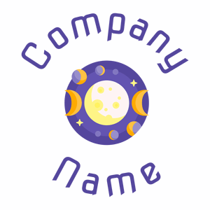 Moon phases logo on a White background - Paisage
