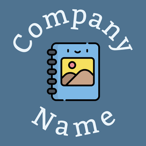 Photo album logo on a blue/grey background - Abstracto