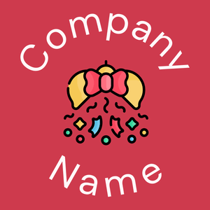 Confetti logo on a Brick Red background - Unterhaltung & Kunst