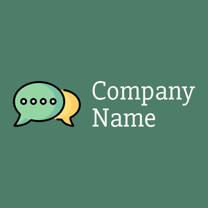 Chat logo on a Dark Green Copper background - Empresa & Consultantes