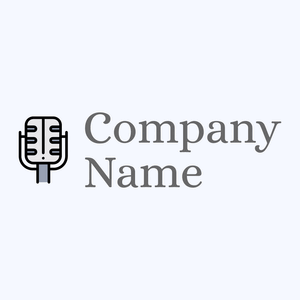 Silver Microphone logo on a Alice Blue background - Arte & Entretenimiento