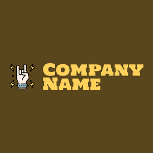 Rock logo on a Dark Brown background - Bouw & Gereedschap
