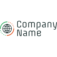Orange and Green Network Planet Logo - Web
