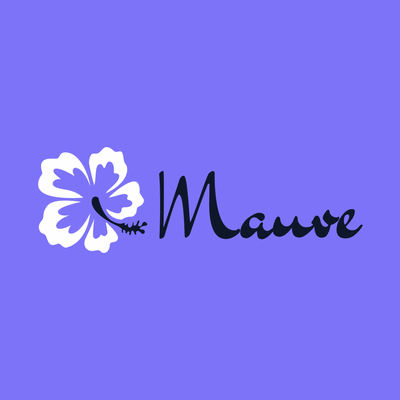 Geschäftslogo mit lila Blume - Hochzeitsservice Logo