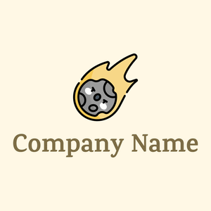 Meteorite logo on a Corn Silk background - Abstrait