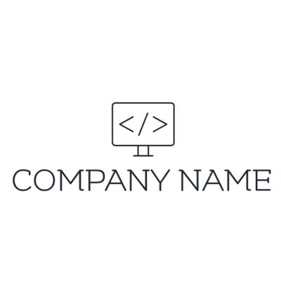 Top slash computer logo - Web