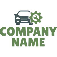 Logotipo de coche y llave verde - Automobiles & Vehículos Logotipo