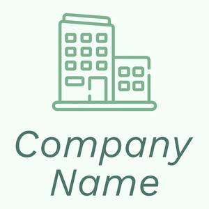 Office building logo on a Mint Cream background - Negócios & Consultoria