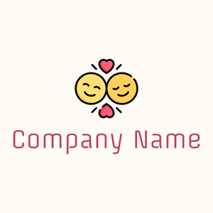 Lovers logo on a Floral White background - Partnervermittlung