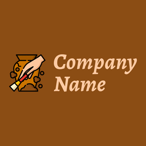 Brush logo on a Saddle Brown background - Entertainment & Kunst