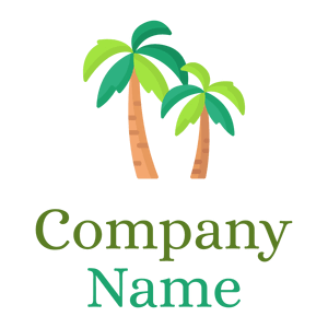 Palm tree logo on a White background - Umwelt & Natur