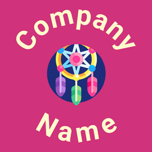Dreamcatcher logo on a Deep Cerise background - Abstrakt