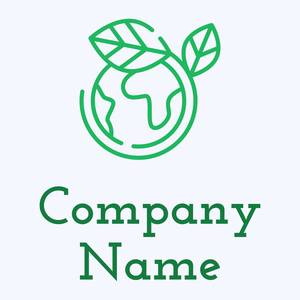 Planet earth logo on a Ghost White background - Abstract