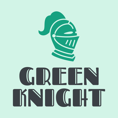 Green knight's helmet logo - Juegos & Entretenimiento