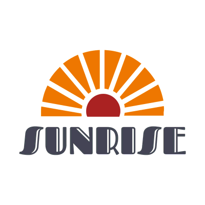 Logo con sol naranja y rojo - Medio ambiente & Ecología Logotipo