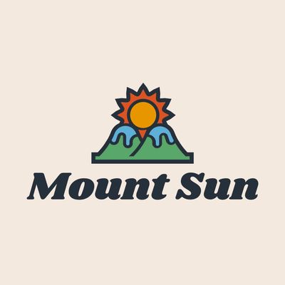 Mountains with rising sun logo - Viajes & Hoteles