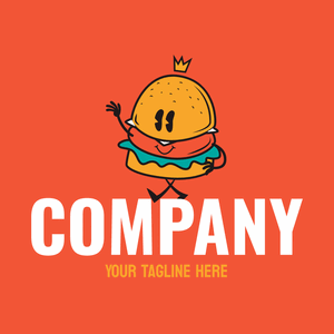 Burger logo with crown - Essen & Trinken