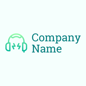 Light Green Headphones on a Azure background - Arte & Intrattenimento