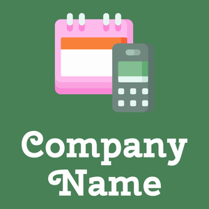 Calendar logo on a green background - Abstrait