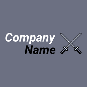 Fencing logo on a Storm Grey background - Deportes