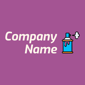 Spray paint logo on a Violet Blue background - Unterhaltung & Kunst