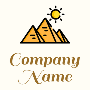 Pyramids logo on a Floral White background - Abstracto