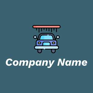 Car wash logo on a blue background - Automóveis & Veículos