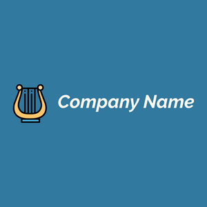 Harp logo on a Lochmara background - Divertissement & Arts