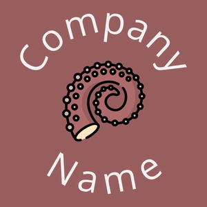 Octopus logo on a Rose Taupe background - Dieren/huisdieren