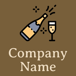 Champagne on a Shingle Fawn background - Cibo & Bevande