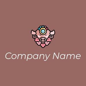 Cow logo on a Dark Chestnut background - Religión
