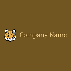 Tiger on a Antique Brass background - Abstrakt