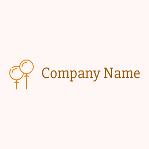 Balloons logo on a Snow background - Abstrait