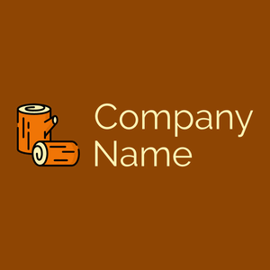 Wood logo on a Rust background - Milieu & Ecologie
