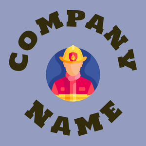 Firefighter on a Rock Blue background - Seguridad