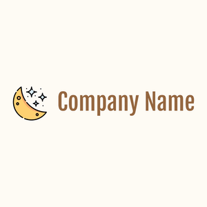 Moon logo on a Floral White background - Abstrakt