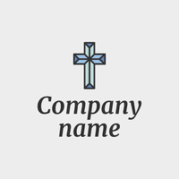 Logotipo cruz vitral - Religión Logotipo