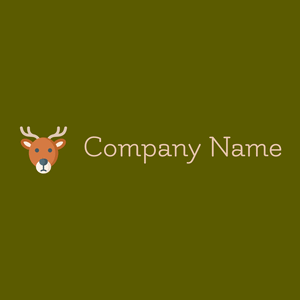 Deer on a Olive background - Animales & Animales de compañía