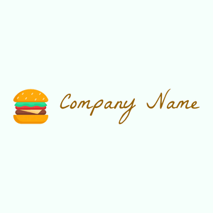 Hamburger logo on a green background - Comida & Bebida
