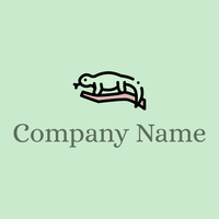 Lizard logo on a Granny Apple background - Animales & Animales de compañía