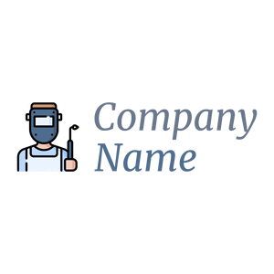 Man Welder logo on a White background - Construcción & Herramientas