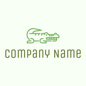 Alligator on a Honeydew background - Tiere & Haustiere