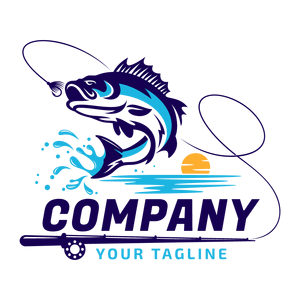 fish and bait on water logo - Animales & Animales de compañía